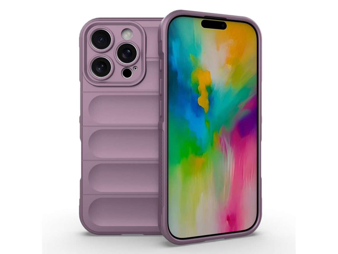 Capa Halinuia Para Iphone 16 Pro Magic Shield Tpu Roxo (proteção Integral, Interior Em Flanela)