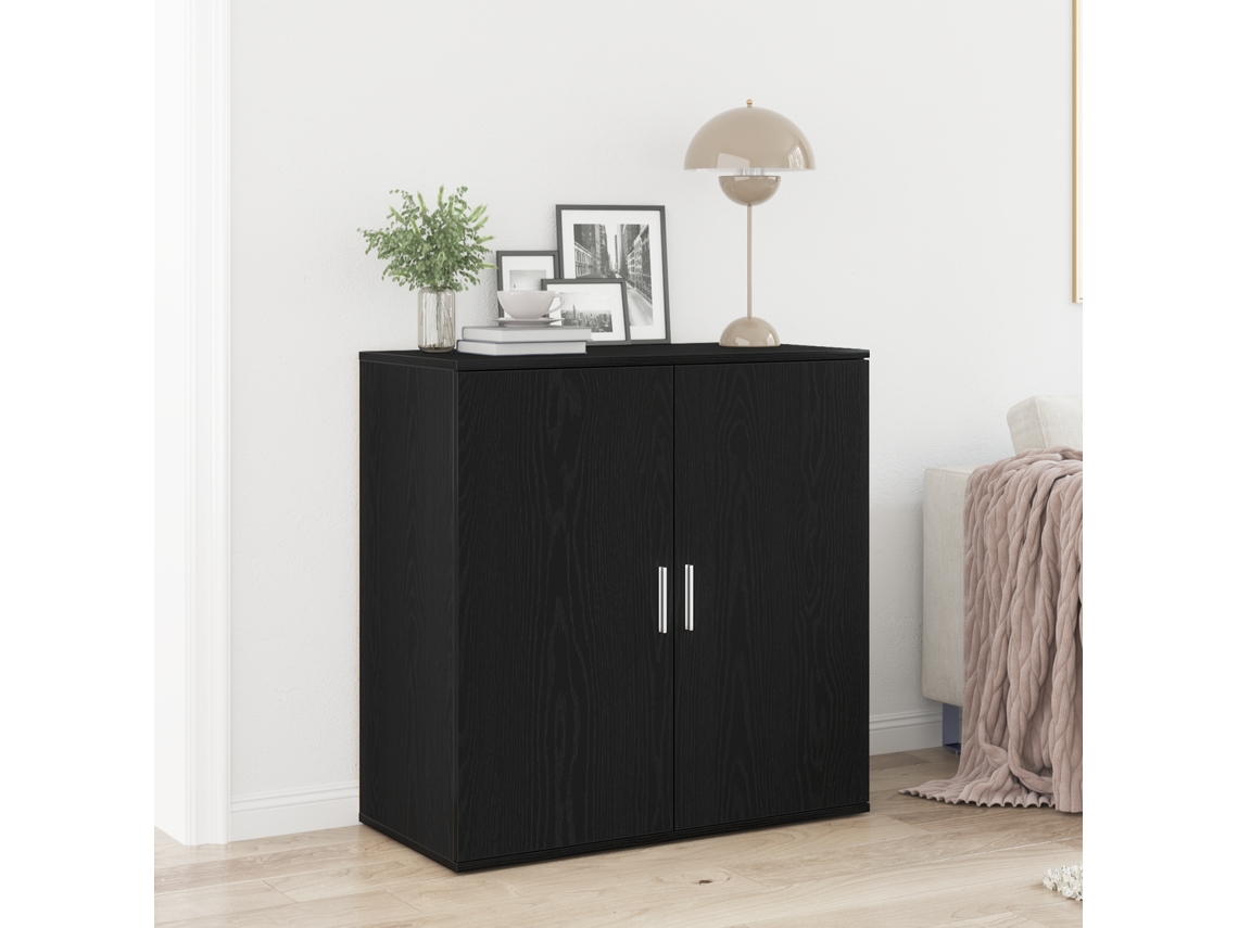 Vidaxl Buffet Carvalho Preto 79 X 38 X 80 Cm Derivados De Madeira
