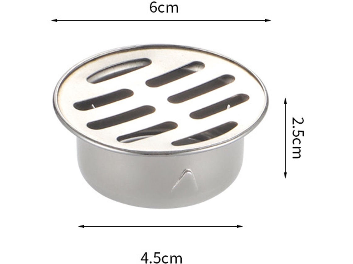 Ralo de Piso Plano em Aço Inoxidável, formato curto AQUAFORGE | AQUAFORGE