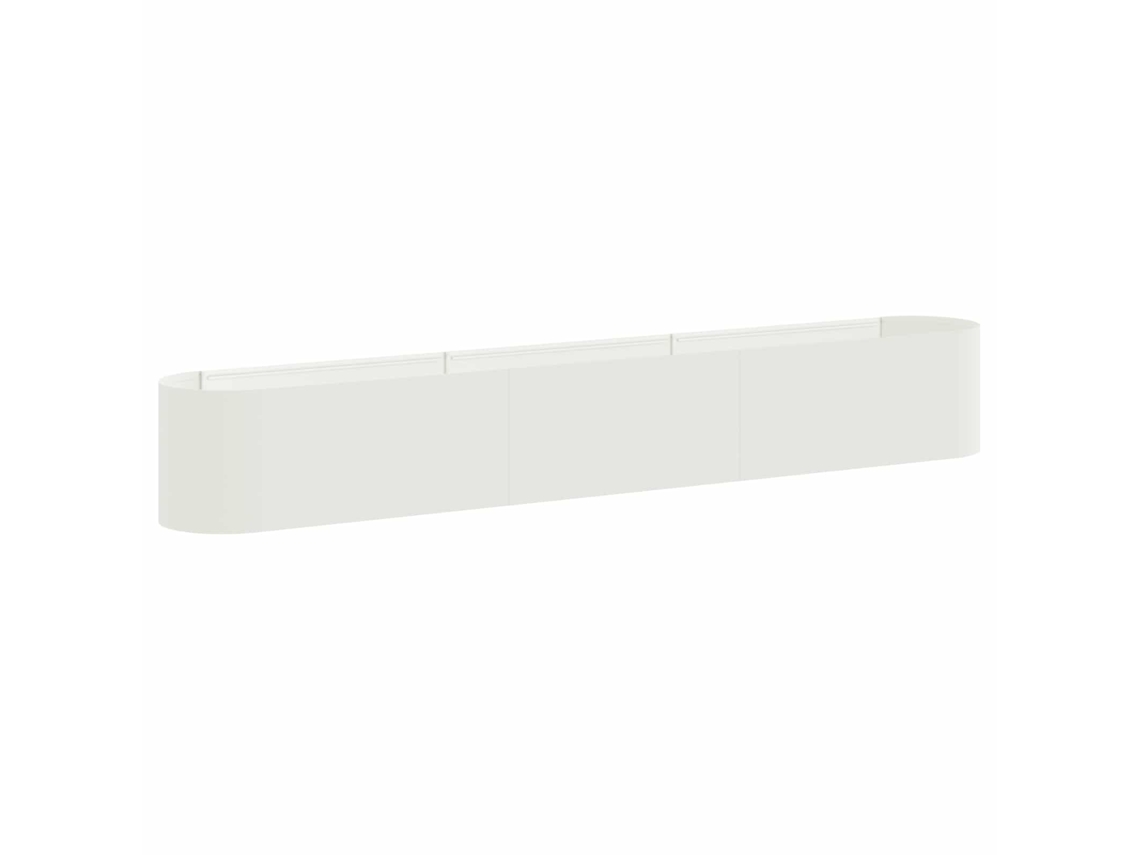 Conjunto 1 Vaso De Jardim Vidaxl Branco Metal (280 X 40 X 40 Cm)