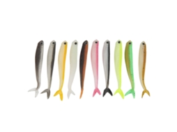 Isca de Pesca de Silicone 8.5cm 2.6g Fishtail 10pcs