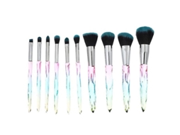 Kit de 10 Pincéis de Maquiagem Profissionais Pincéis de Base Premium Fibra Plástica