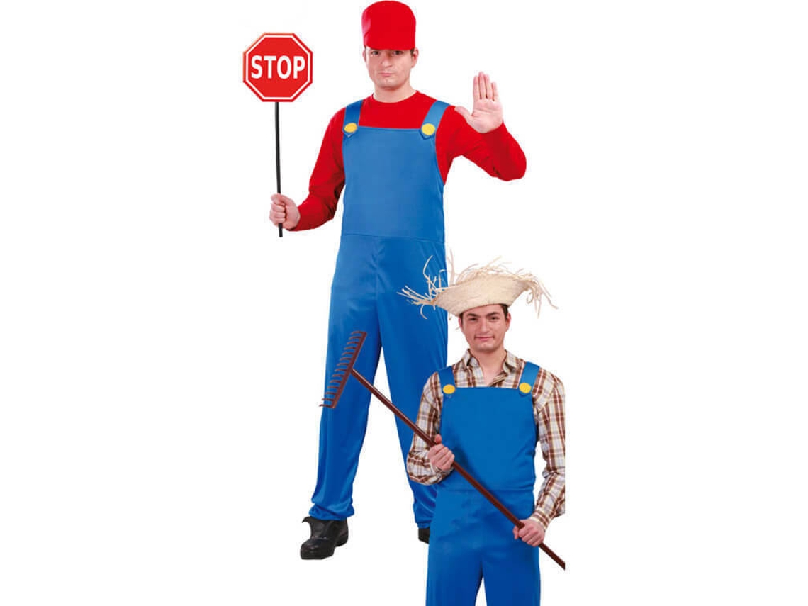 Fato de Homem DISFRAZZES Canalizador E Agricultor 2 Em 1 (Tam: L)