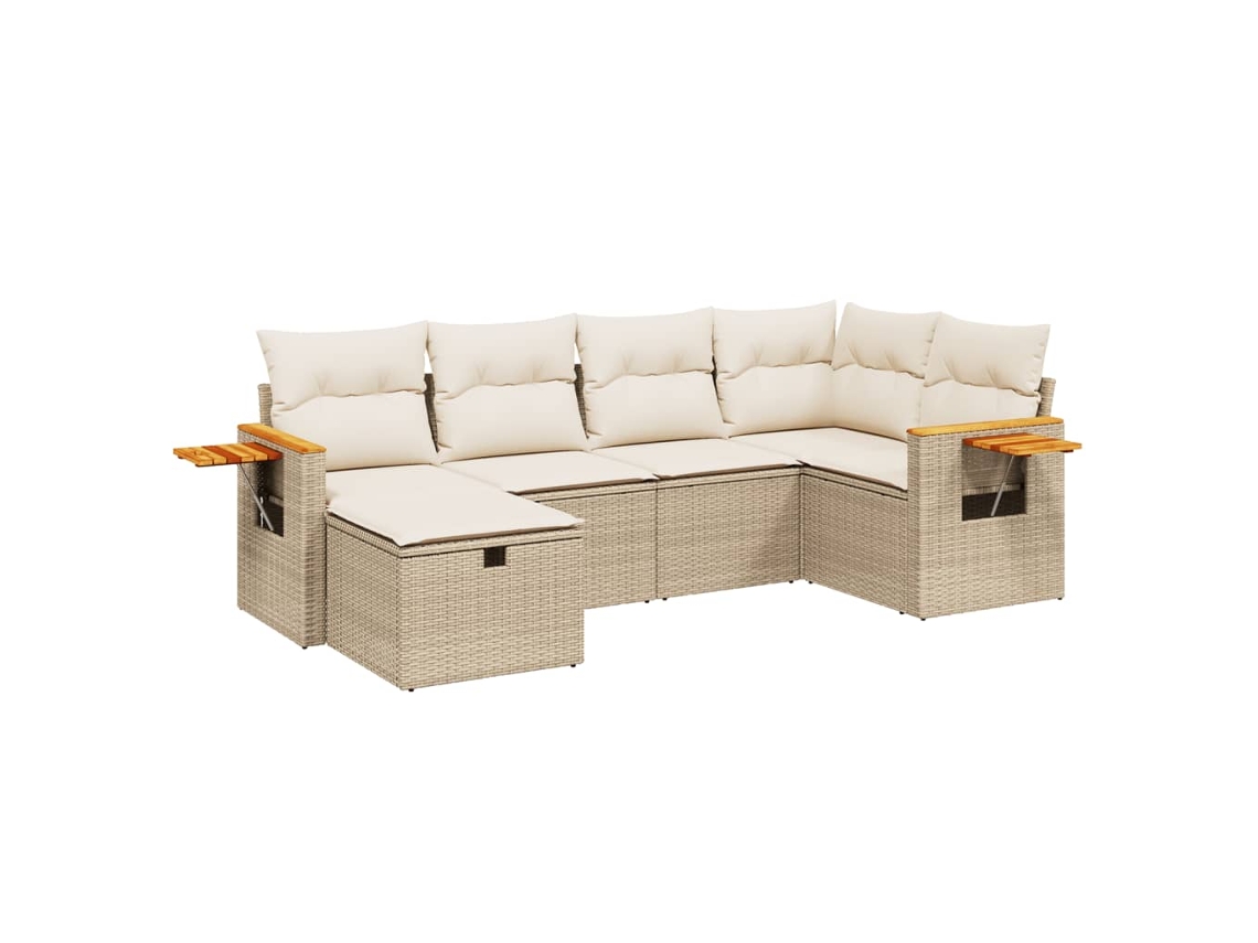 Garden Sofa Set, Garden Sofa Sets Vidaxl Bege Rattan / Vime (n/a)