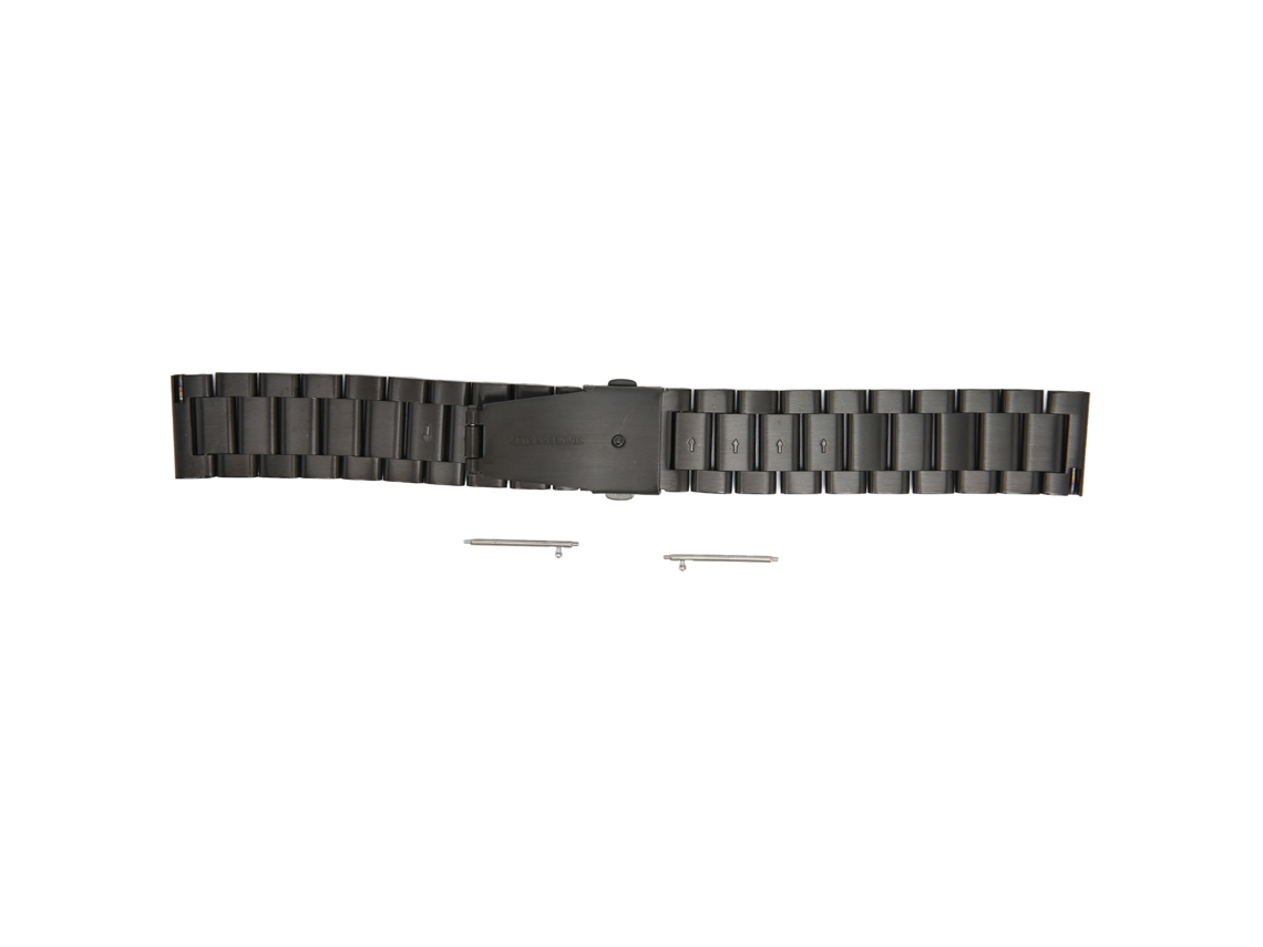 Aetheria pulseira de Smartwatch 20mm Metal com Doble Fecho para Amazfit Gts 3 Gts 2 Bip S Bip U Preto