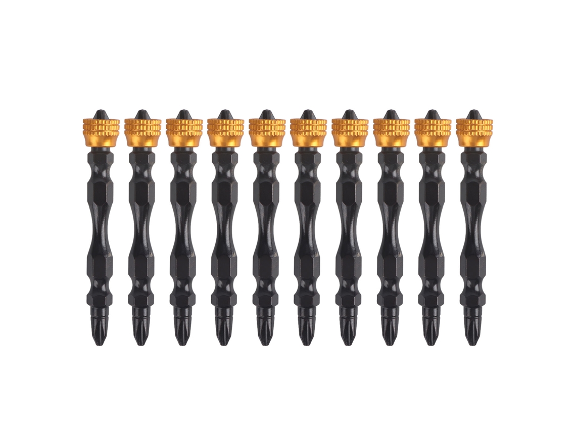 10pcs Bits Parafusadeira Magnética Colar Ph2 Cruzada Vira-parafusos Com Punho Hexagonal 1/4 Polegada