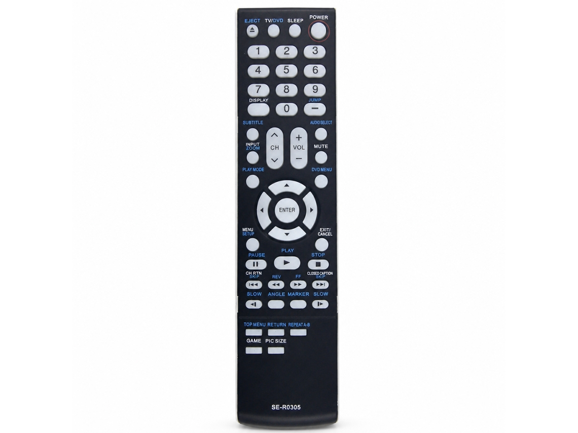 Comando À Distância De Substituição Para Leitor Dvd E Sistema Áudio Toshiba Se-r0305_zhd