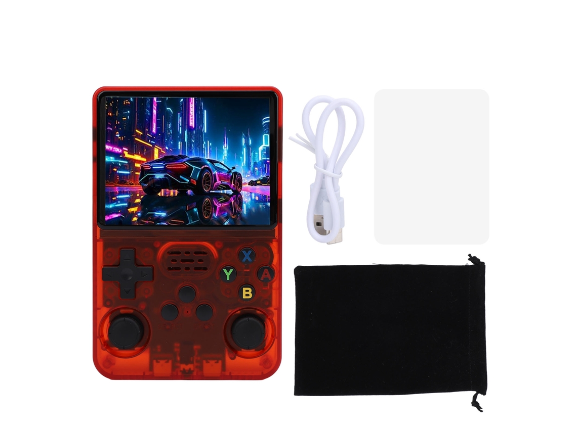 Aetheria console de Jogos Portátil Retrô com Controle Analógico Duplo Tela 3.5 Polegadas Rk3326 Bateria 3500mah