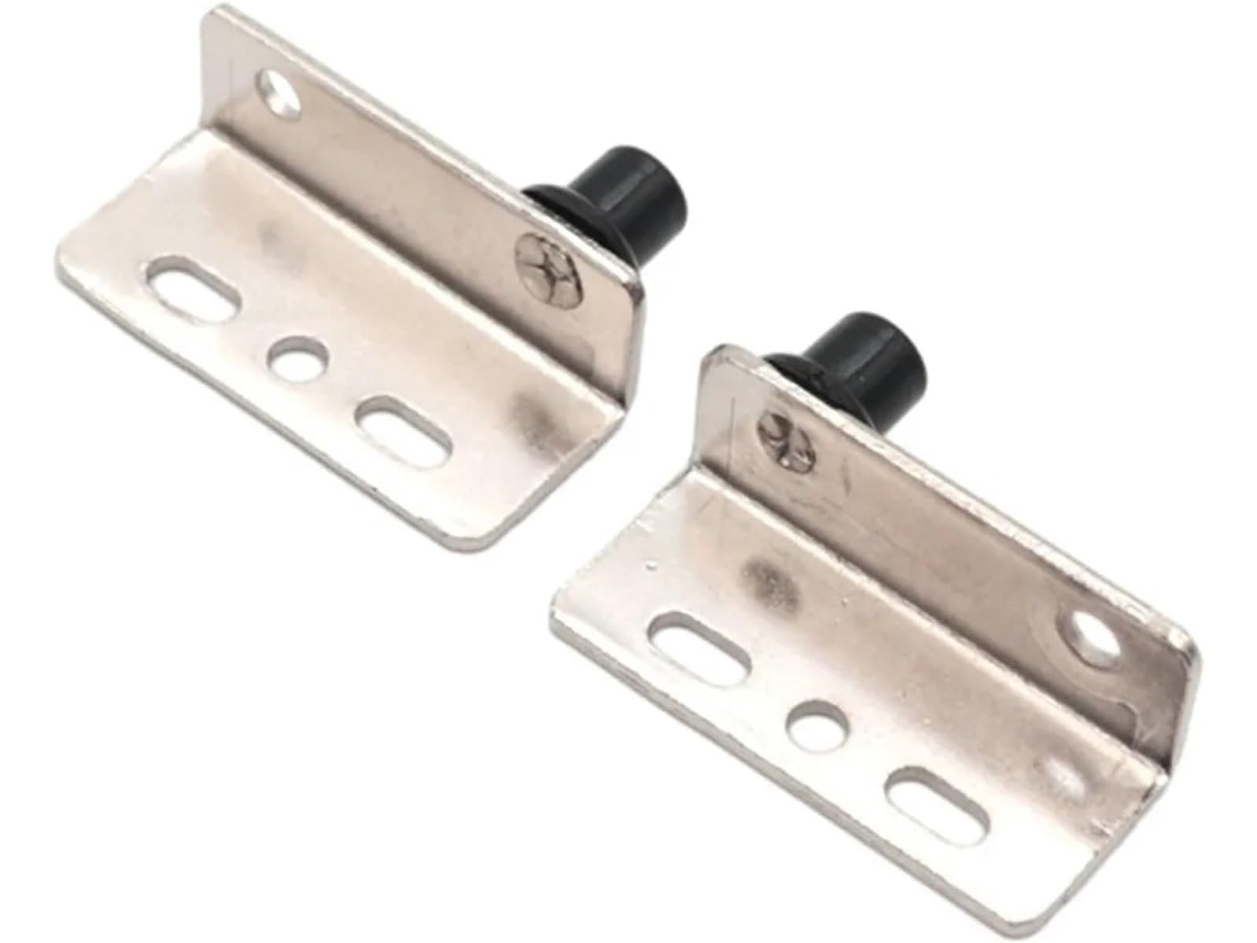 2 Dobradiças Pivotantes Para Portas, Prateadas, Reforçadas, Com Eixo Oculto E Bucha, 40x18mm, Em Ferro, Para Armários E