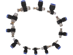 Conjunto De 12 Conectores Para Mangueira Ar, Conexão Rápida