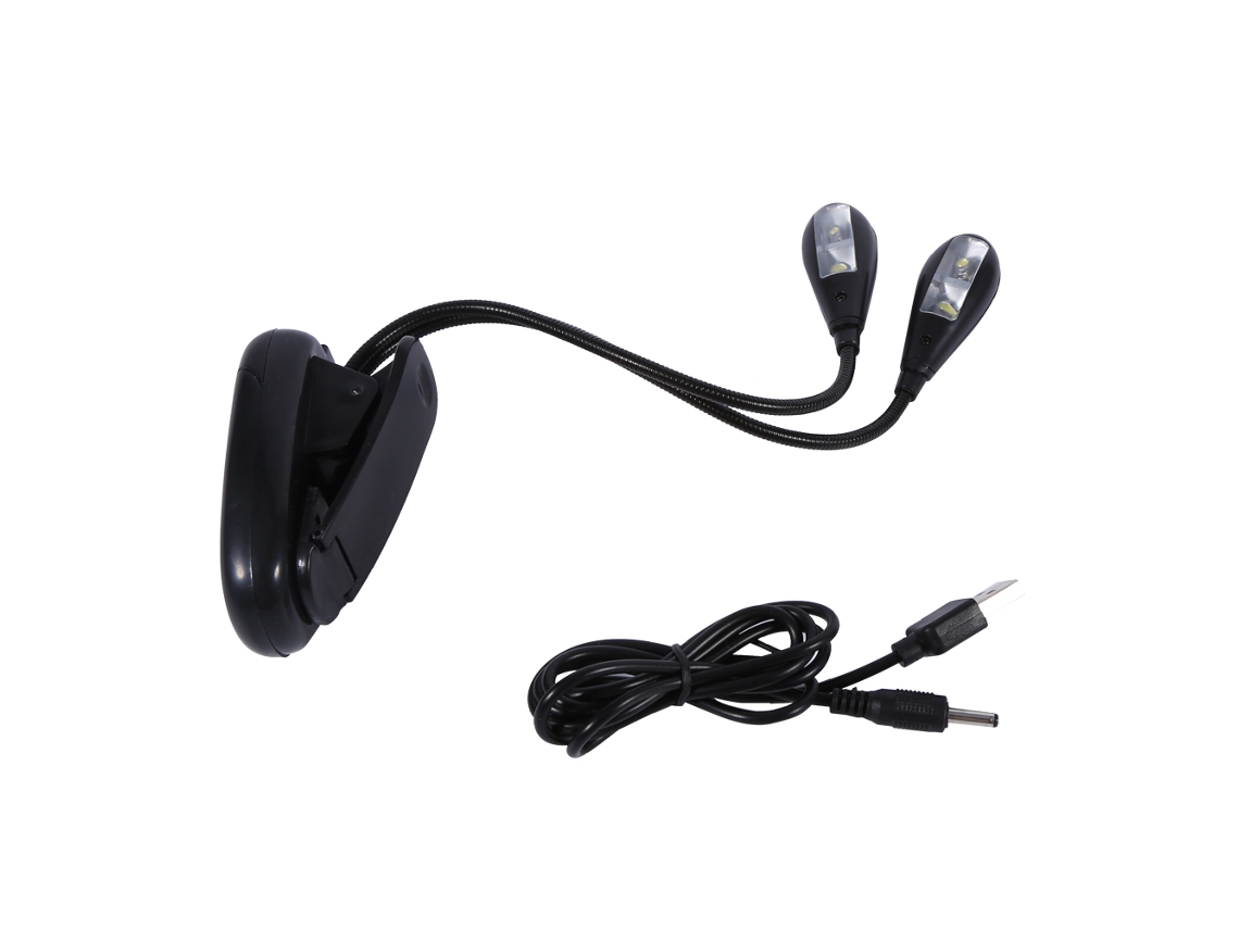2026 lâmpada Led Flex 2 Braços Clip para Leitura e Tablet com 4 Luzes