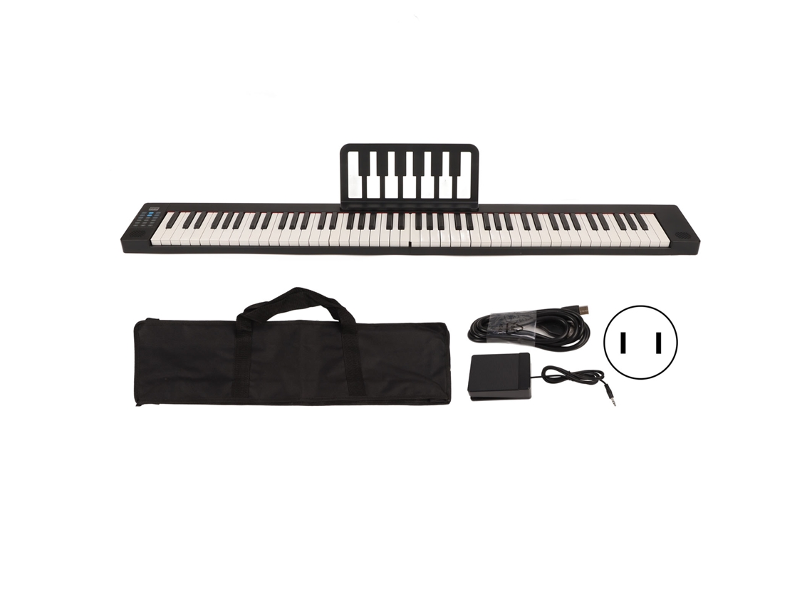 Piano Elétrico Plegável 88 Teclas LAXISCREED Bluetooth Midi