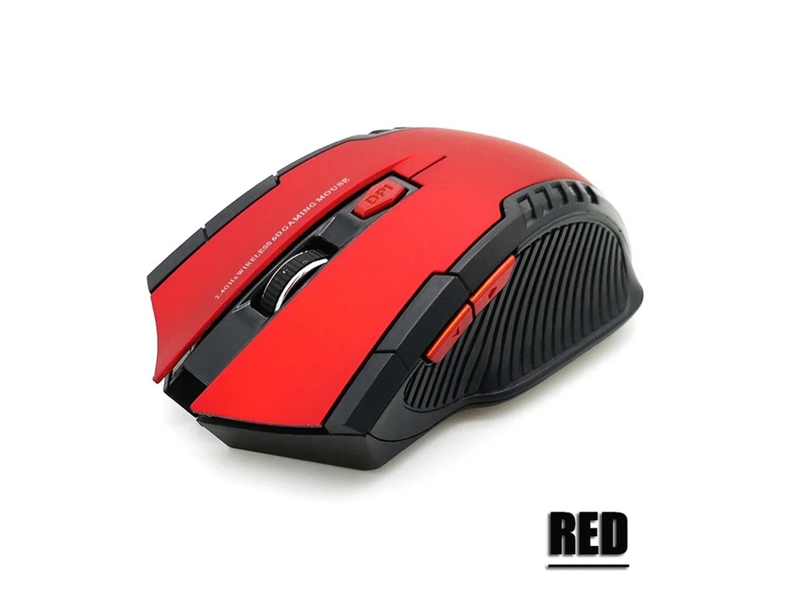 Rato Yizhood Receptor Usb Sem Fio De 2,4 Ghz Para Jogos 2000dpi Para Overwatch Cs Go Dota 2 Lol Fortnite Computador Laptop Pc Gamer Vermelho