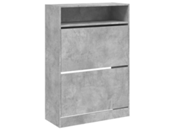 Conjunto de 2 Sapateiras com 2 Gavetas Articuladas Cinza Cimento MAISON EXCLUSIVE (80x34x116 cm)