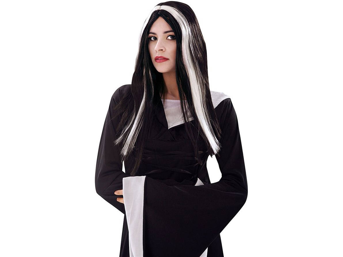 Peruca Bruxa (Preta e Branca)