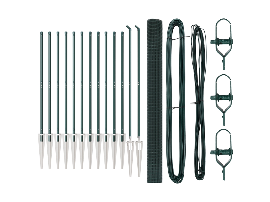 Conjunto 1 Painéis De Cerca Vidaxl Verde Aço (25 X 1,6 M)