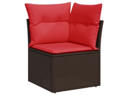 Maison Exclusive - | Sofá De Jardim | Com Almofada Castanho 62 X 62 X 69 Cm Vime Pe