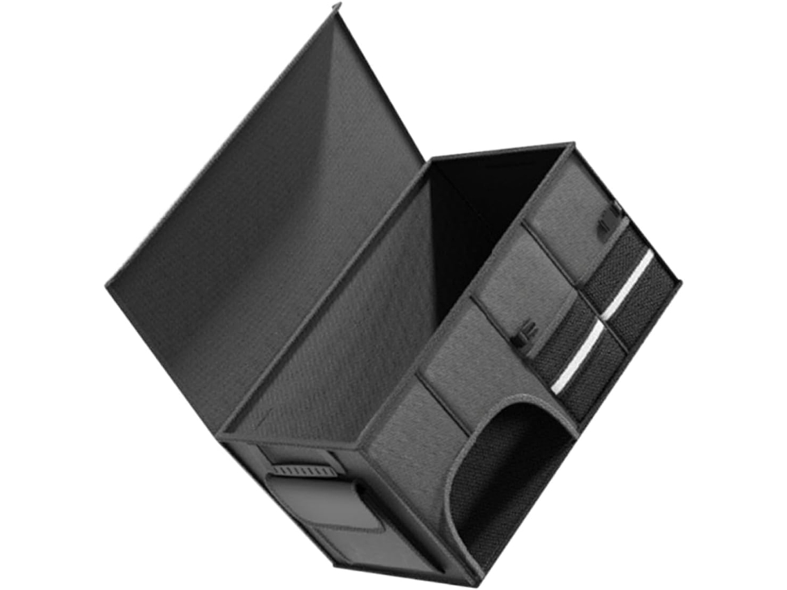 Organizador dobrável grande para malas de viagem com rodinhas em tecido Oxford marrom.