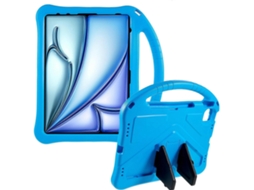 Capa Hengrongshen para iPad Air 11 (2024) para crianças, capa de EVA à prova de choque com suporte alto, azul (2025)