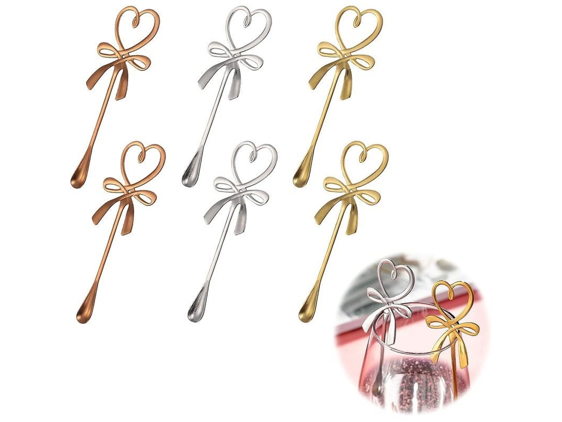 Stirrer Coração Aço Inoxidável 304 Bebidas Sobremesas S/MARCA