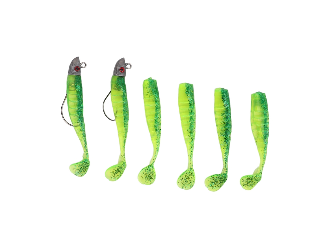 Artificial Bait (artificial Lure With Small Hooks) 2 Sets For Sale, Soft Bait, Oil Green
