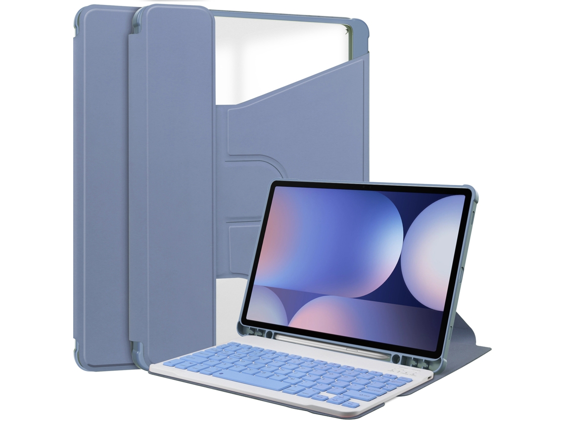 Capa Teclado CUICH para Samsung Galaxy Tab S9Plus 124 Polegadas com Teclado Magnético Removível (Roxo) 