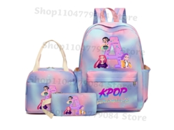 Conjunto Mochila Escolar 3 Peças, Estilo Musical, Aulas, Inclui Estojo