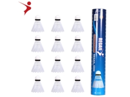 Conjunto De 12 Shuttlecocks De Badminton Plástico Com Penas Para Treino E Atividades Esportivas Indoors E Outdoors