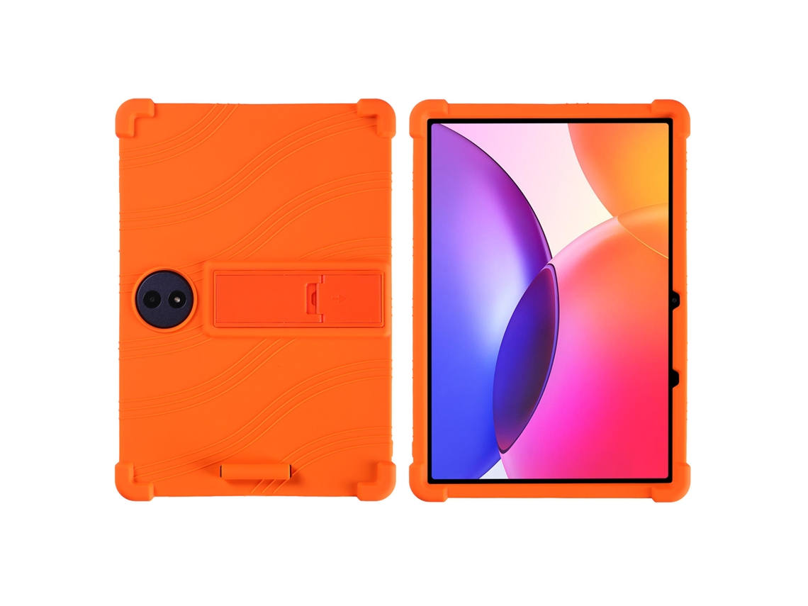 Capa De Silicone Com Suporte Para Tcl Nxtpaper A1 Plus 12,2 Polegadas Resistente Laranja Digitallab
