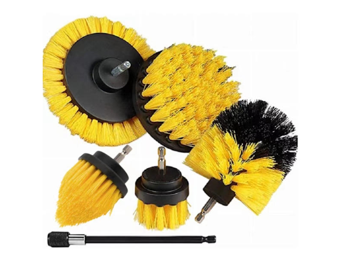 Conjunto de 6 Escovas Elétricas para Limpeza de Pisos e Rejuntes. AQUAFORGE