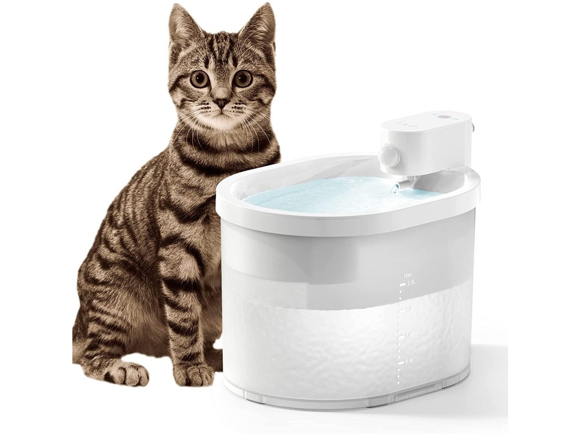 Frescor Em Cada Gole, Água Enriquecida Com Hidrogênio E Operação Super Silenciosa, Bandeja De Água De Aço Inoxidável E Bebedouro Sem Fio Para Gatos, F