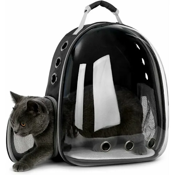 Mochila AQUAFORGE para Gatos, Transparente, Malha, Portátil, Tamanho G