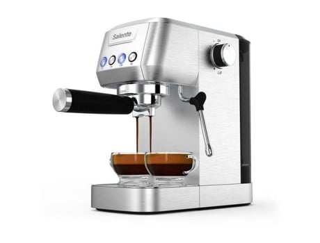 Máquina De Café Expresso Com Moinho Evolveo Salente Coffio, Máquina De Café De Alavanca, Inox