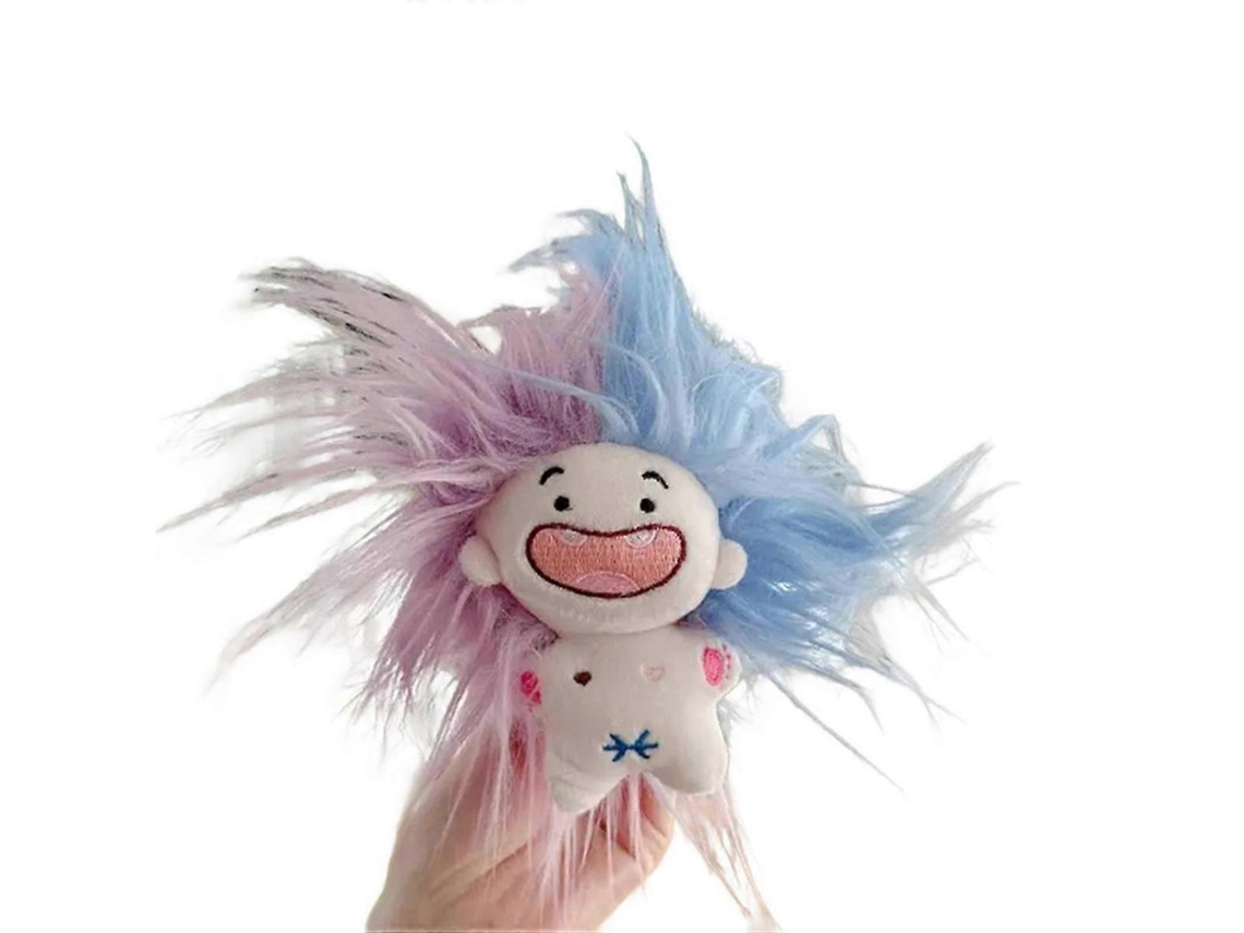 Boneca De Algodão Toothless Cabelo Bagunçado Roxo Azul