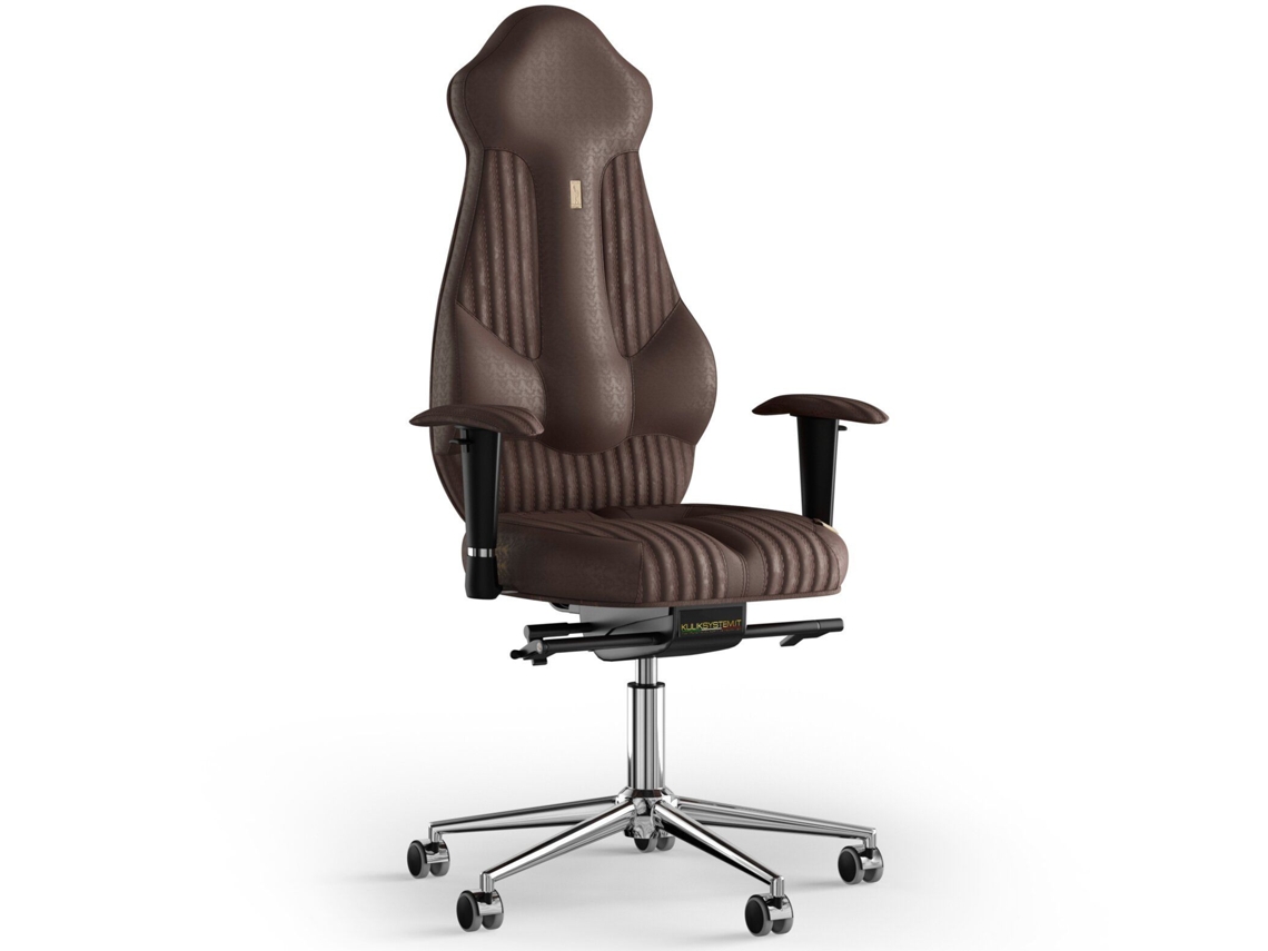 Cadeira de Escritório Ergonómica KULIK Tecido de Costura Imperial (Antara - Castanho -130x50x50cm)