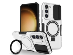 Capa Zruxe Compativel Com Samsung Galaxy S23 5g (camshield - Magsafe - Tpu - Híbrido - Pc - Preto - Branco)