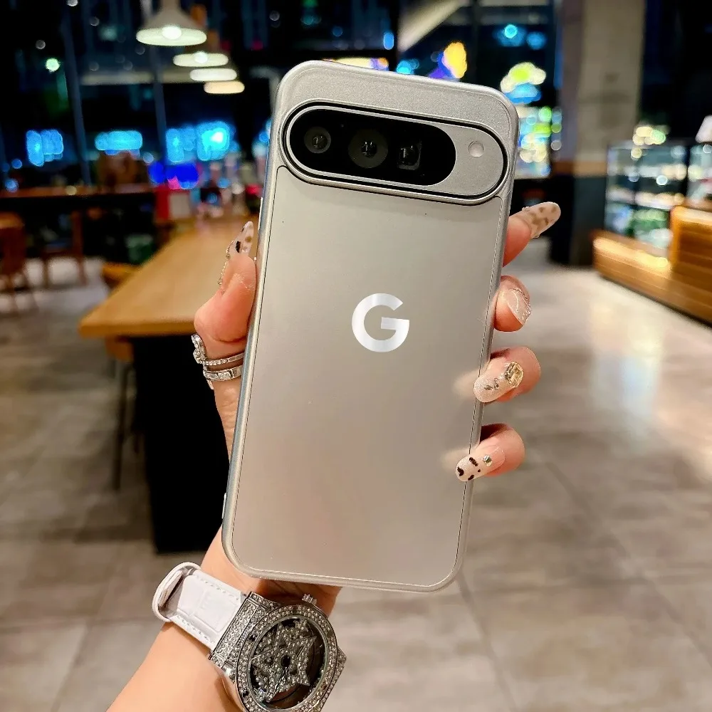(prateado, Google Pixel 9a) Capa De Celular Fosca De Luxo, Confortável Ao Toque, Com Parte Traseira Em Policarbonato Resistente A Impactos.
