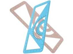 Conjunto Soimiss de 2 réguas triangulares multiuso leves e porta-retratos de metal para design, ideal para uso escolar e