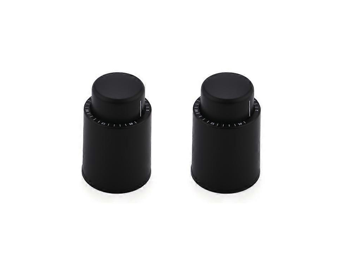 2 Tampões A Vácuo Para Vinho, Silicone Grau Alimentar, Indicador De Data
