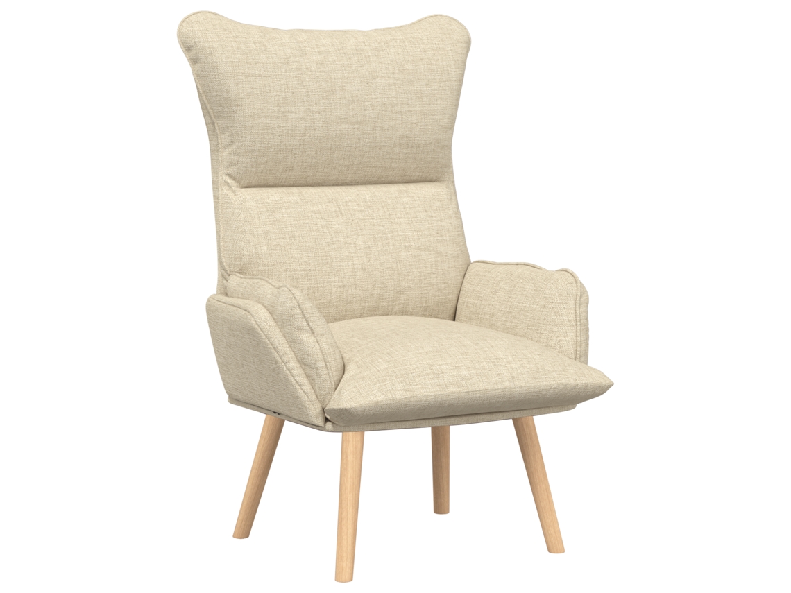 Conjunto 1 Poltrona Vidaxl Creme Tecido (69 X 74 X 93 Cm)