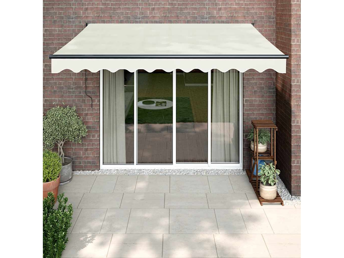 Vidaxl Toldo Retrátil Automático 3,5x2,5 M Cor Creme
