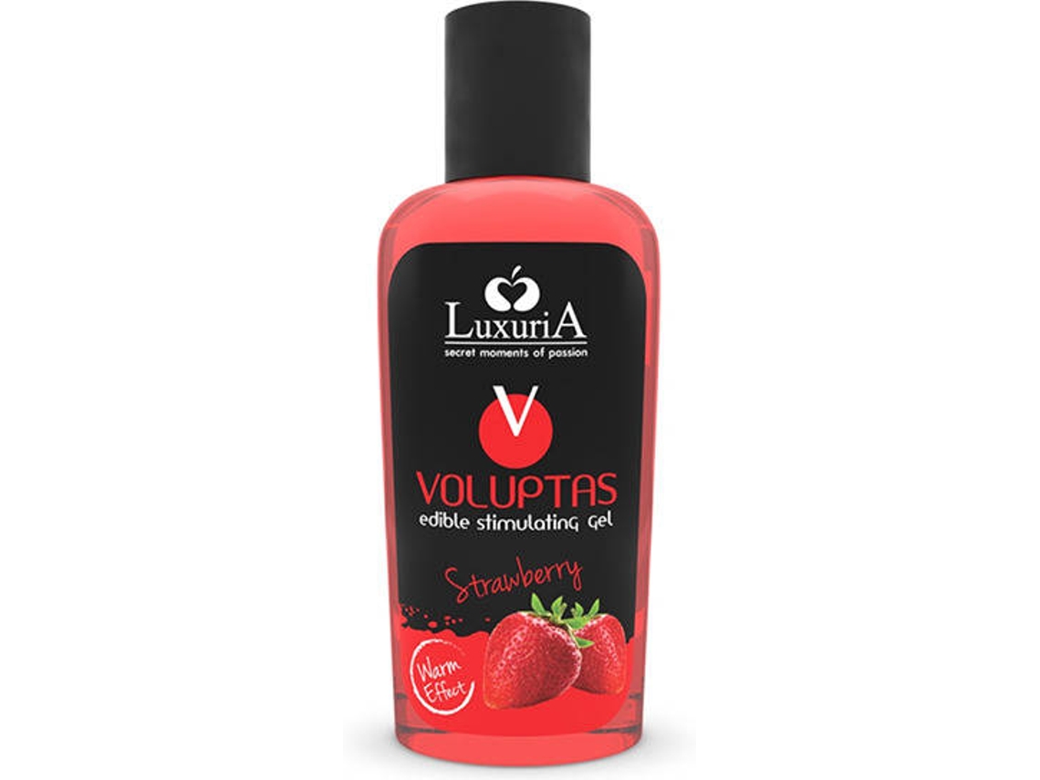 Gel De Massagem Comestível Luxuria Voluptas - Efeito Calor Morango 100 Ml