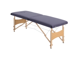 Mesa de Massagem Dobrável com Estrutura de Madeira com Altura Ajustável e Bolsa de Transporte 186x60x61 87 Cm Roxo Ge