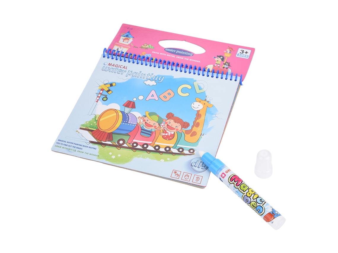 Primerox livro de Colorir Mágico com Água e Caneta para Crianças Brinquedo Educativo Viagem
