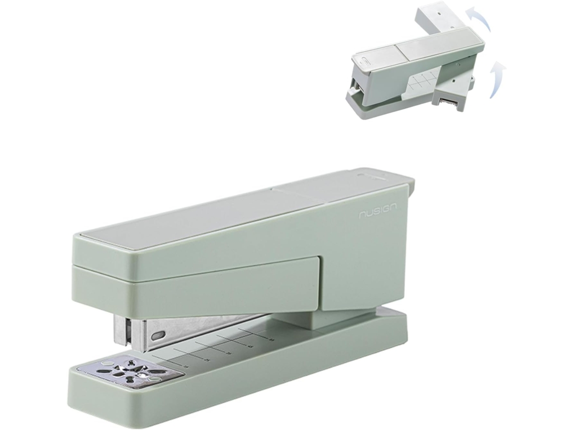 Grampeador de mesa, rotação de 360°, capacidade para 25 folhas, compatível com grampos 24/6 e 26/6, ideal para escritório e casa Lyx (verde)