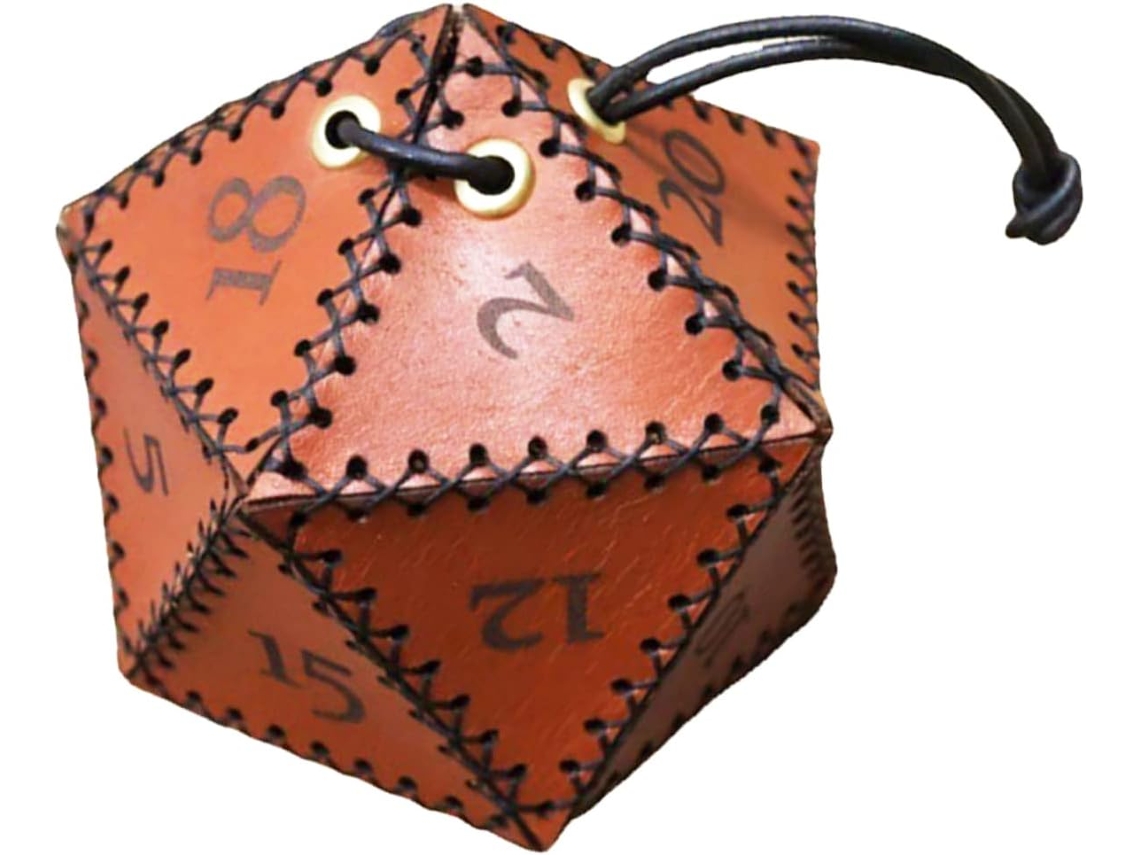 Bolsa Hexagonal De Couro Para Dados, Embalagem De Armazenamento