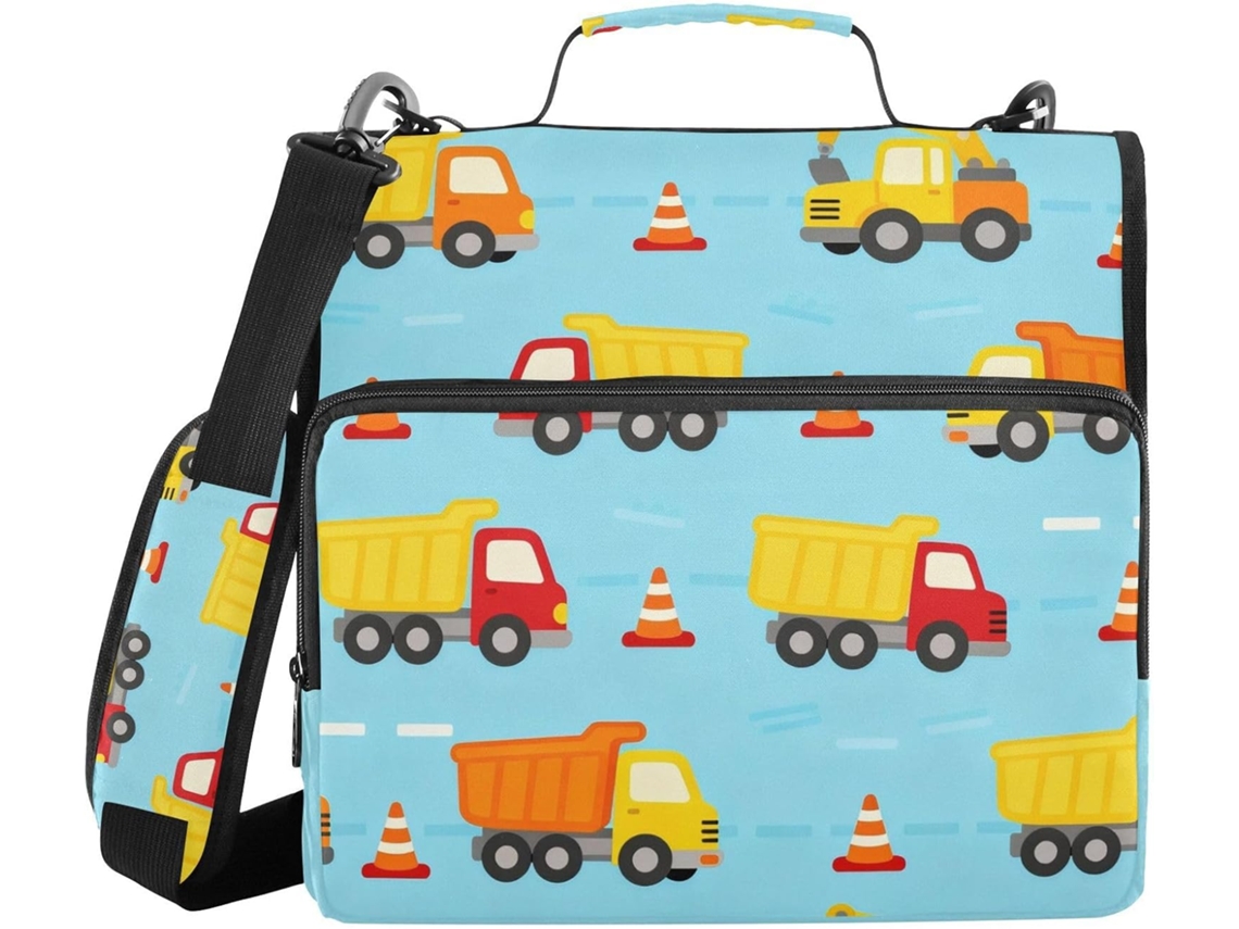 Conjunto de 3 anéis com estampa sem costura, alça de ombro e feitos à mão, incluindo uma bolsa com organizador com zíper.