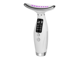 Massageador Facial E Para O Pescoço Com Luz Led De 7 Cores, Terapia Fotônica, Aquecimento E Massagem Vibratória.