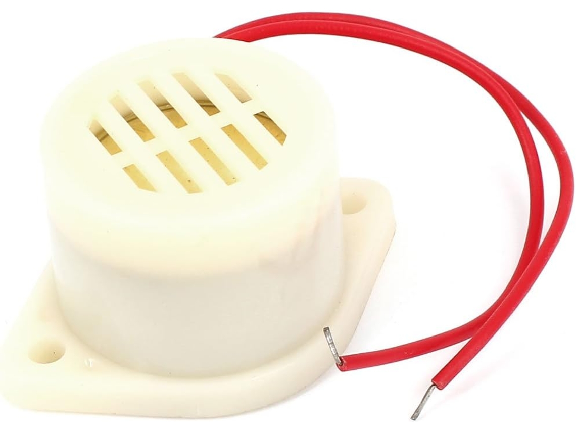 Alarme Sonoro Eletrônico Industrial de Tom Contínuo 2 Fios Ac 220v Branco CHABERLU