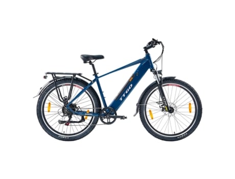 Bicicleta Elétrica Ttgo M300 Motor 250w Bateria 36v20ah Rodas De 27,5 Polegadas Travão De Disco Azul